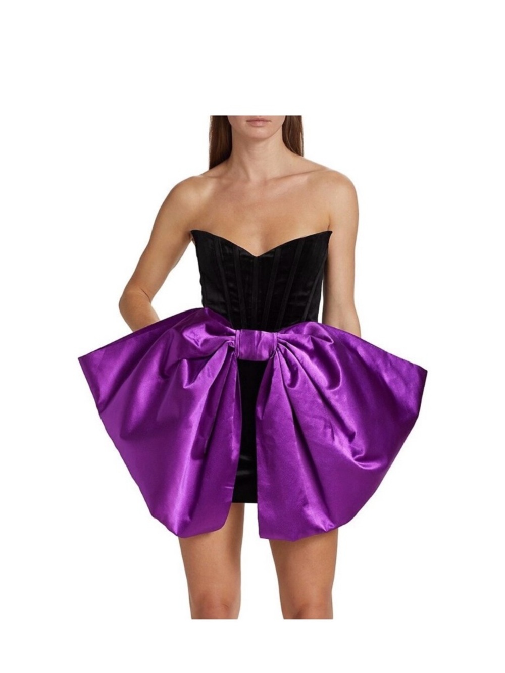 NWT Bronx and Banco Valentine Mini Dress Black/Purple Size S-US-4
